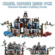 Ensemble de blocs de construction Manoir hanté, maquette de maison gothique de 2593 pièces avec 13 figurines et 2 véhicules