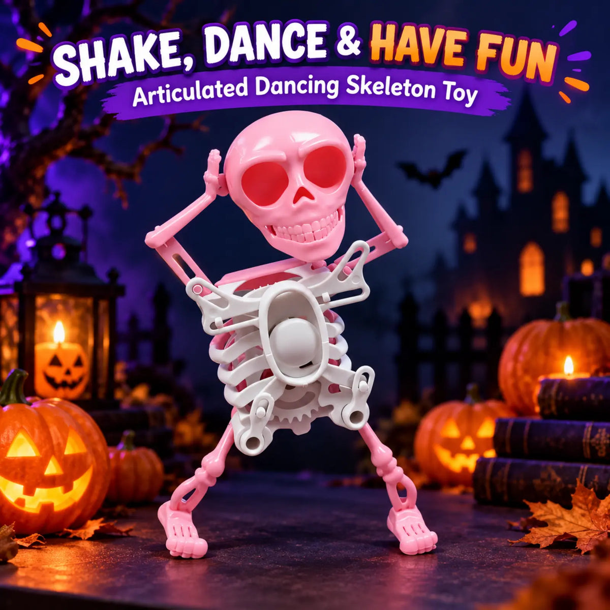 Articulated Dancing Skeleton Squeeze Toy – Funny Halloween Fidget