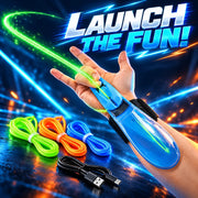 Zip String Glow Rope Wrist Launcher – Rechargeable Parent-Child Action Game