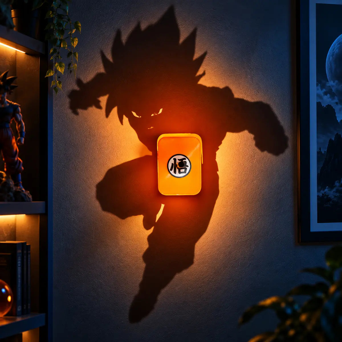 Lampe Murale Projecteur Ombre 3D – Décoration de Chambre Héros & Halloween