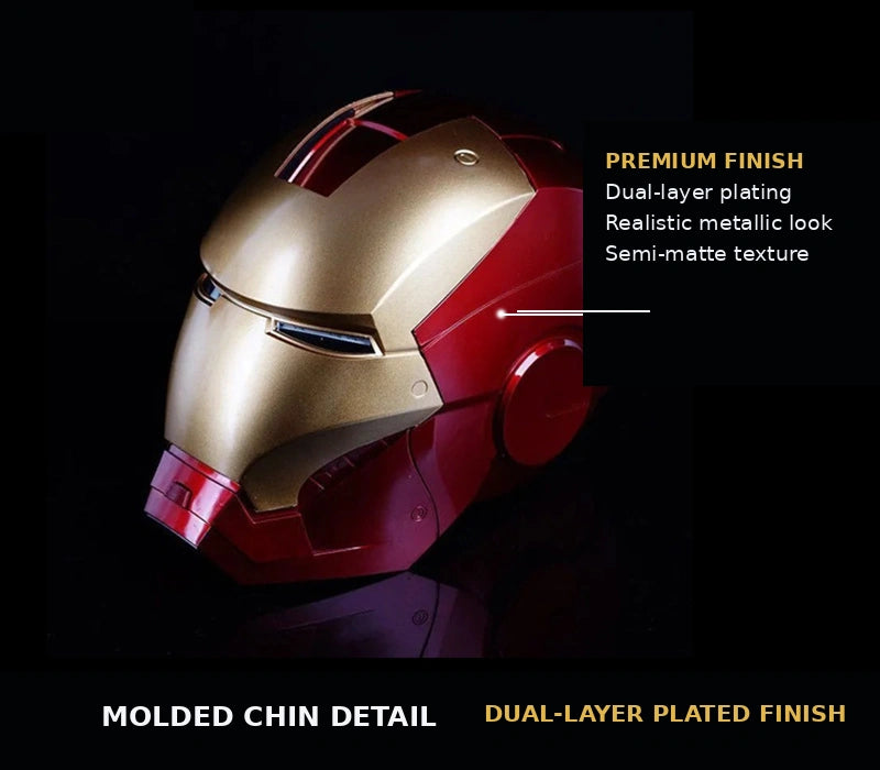 Smart Voice & Touch Controlled Light-Up Iron Man Helmet