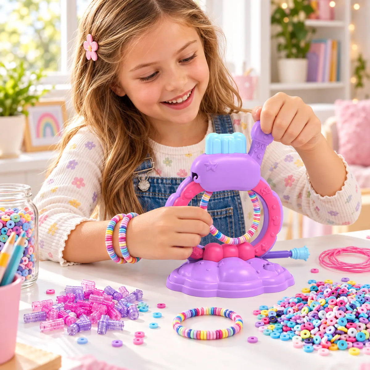 DIY Bracelet Making Machine Kit for Kids – Colorful Bead Jewelry Craft Set