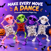 Articulated Dancing Skeleton Squeeze Toy – Funny Halloween Fidget
