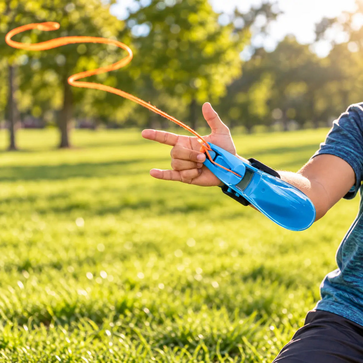 Zip String Glow Rope Wrist Launcher – Rechargeable Parent-Child Action Game