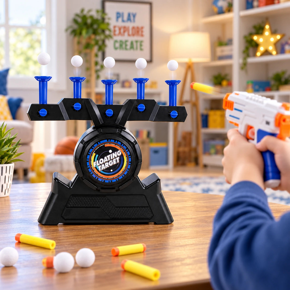 Parent-Child Floating Target Battle Game – Interactive Family Foam Dart Challenge