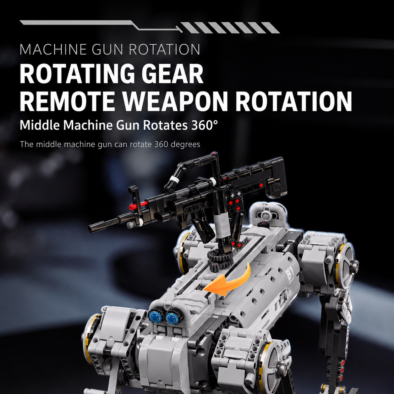 Military Robot Mechanical Dog Electric Remote Control Building Blocks Set