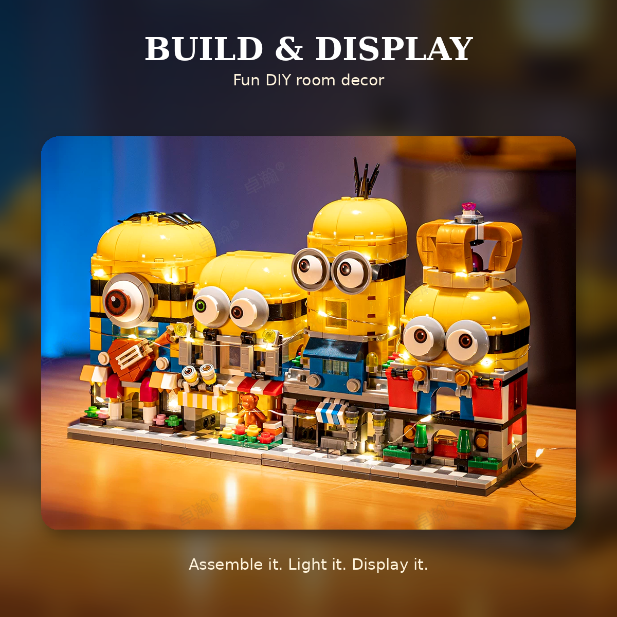 Light-Up Cute Brick Street Display Set