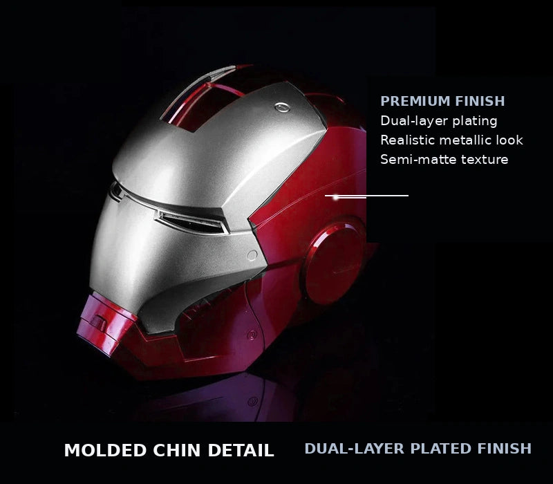 Smart Voice & Touch Controlled Light-Up Iron Man Helmet