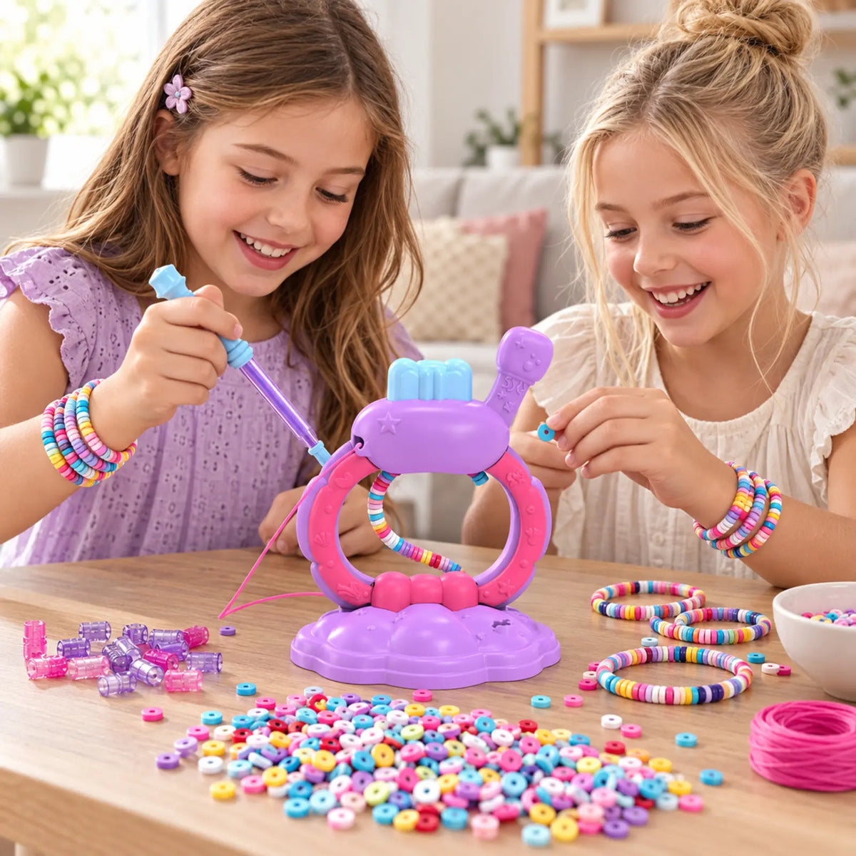 DIY Bracelet Making Machine Kit for Kids – Colorful Bead Jewelry Craft Set