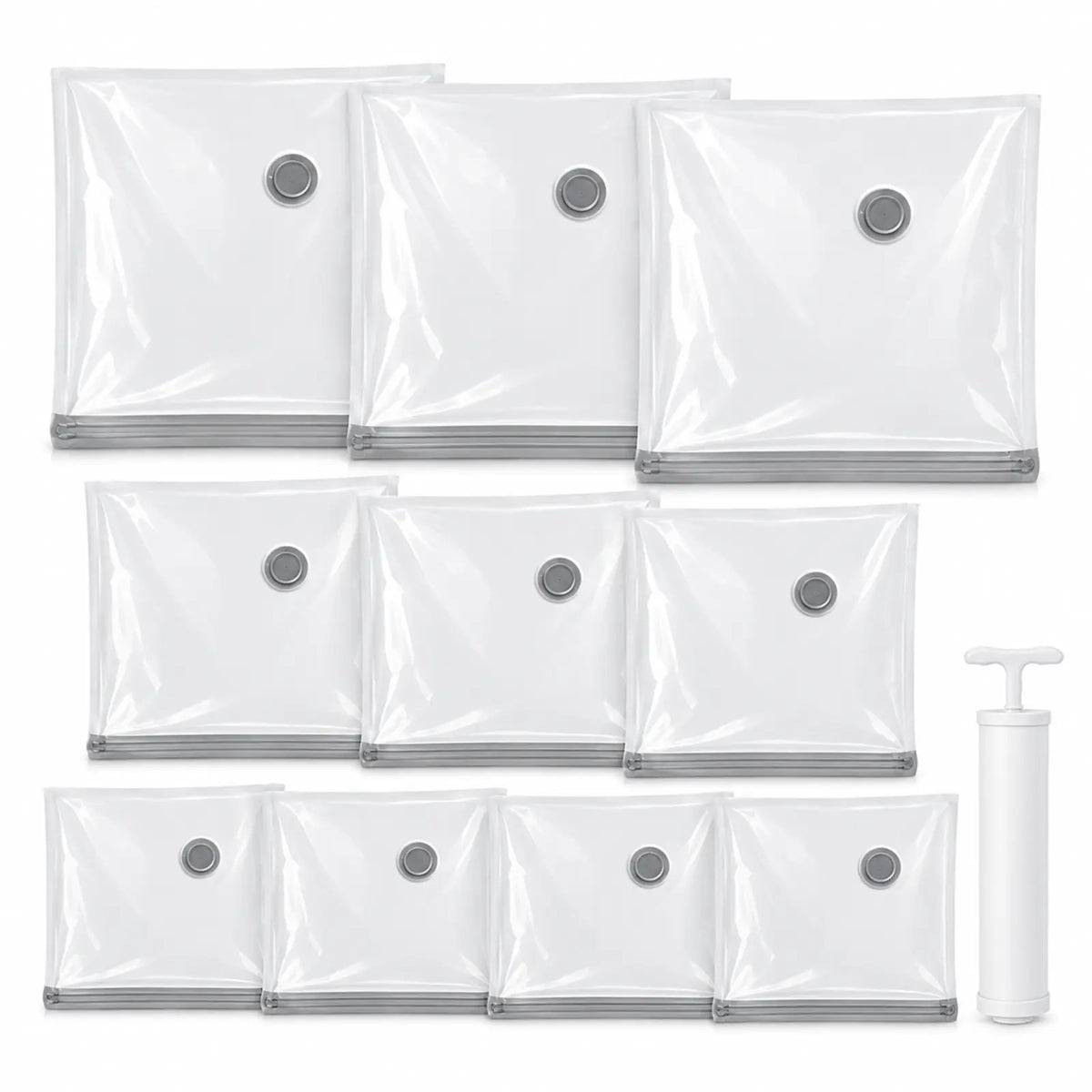 Reusable Travel Vacuum Storage Bags with Manual or Cordless Electric Pump