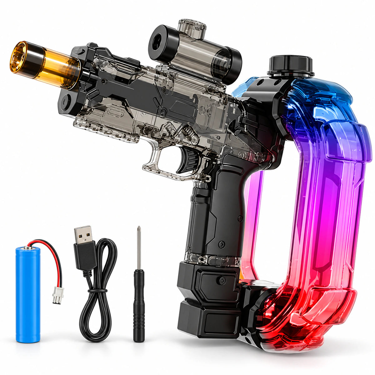 Ice Burst Electric Water Blaster with Light-Up Muzzle & Large-Capacity Tank