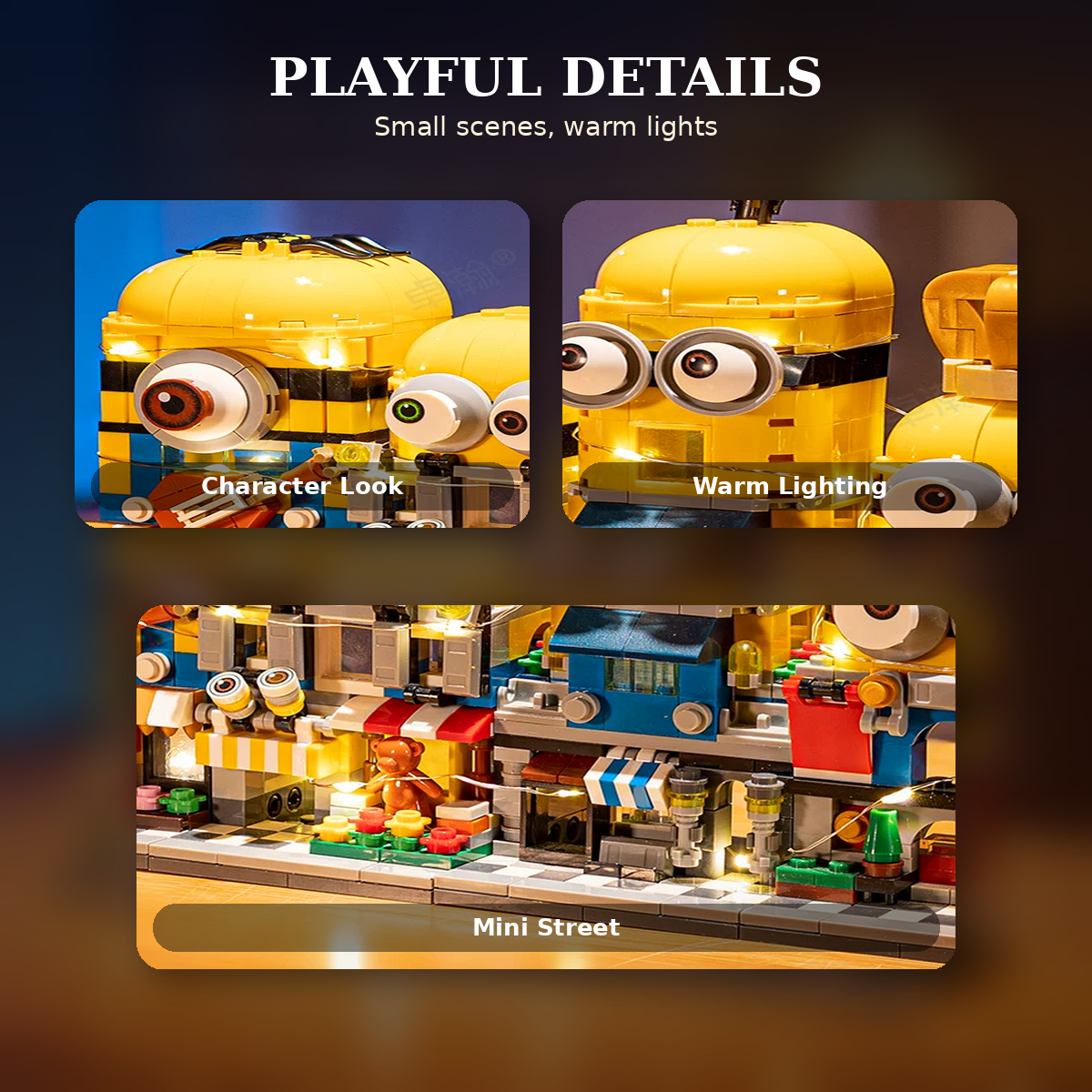 Light-Up Cute Brick Street Display Set