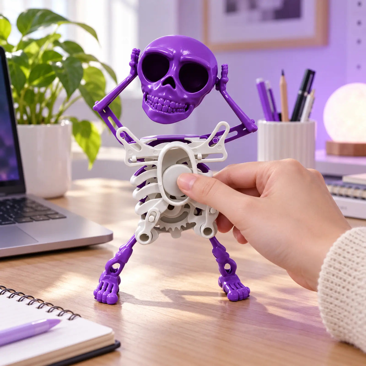 Articulated Dancing Skeleton Squeeze Toy – Funny Halloween Fidget