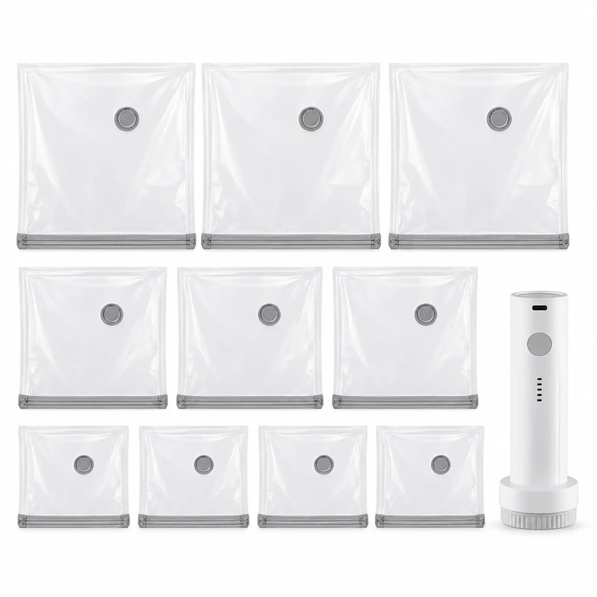 Reusable Travel Vacuum Storage Bags with Manual or Cordless Electric Pump