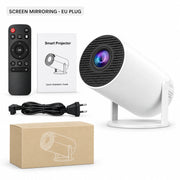 Smart Mini Projector with 1080P Native Resolution, Auto Focus & 180° Adjustable Stand
