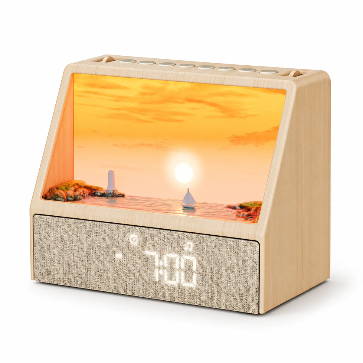 Sunrise Wake-Up Alarm Clock with Bluetooth Speaker & White Noise