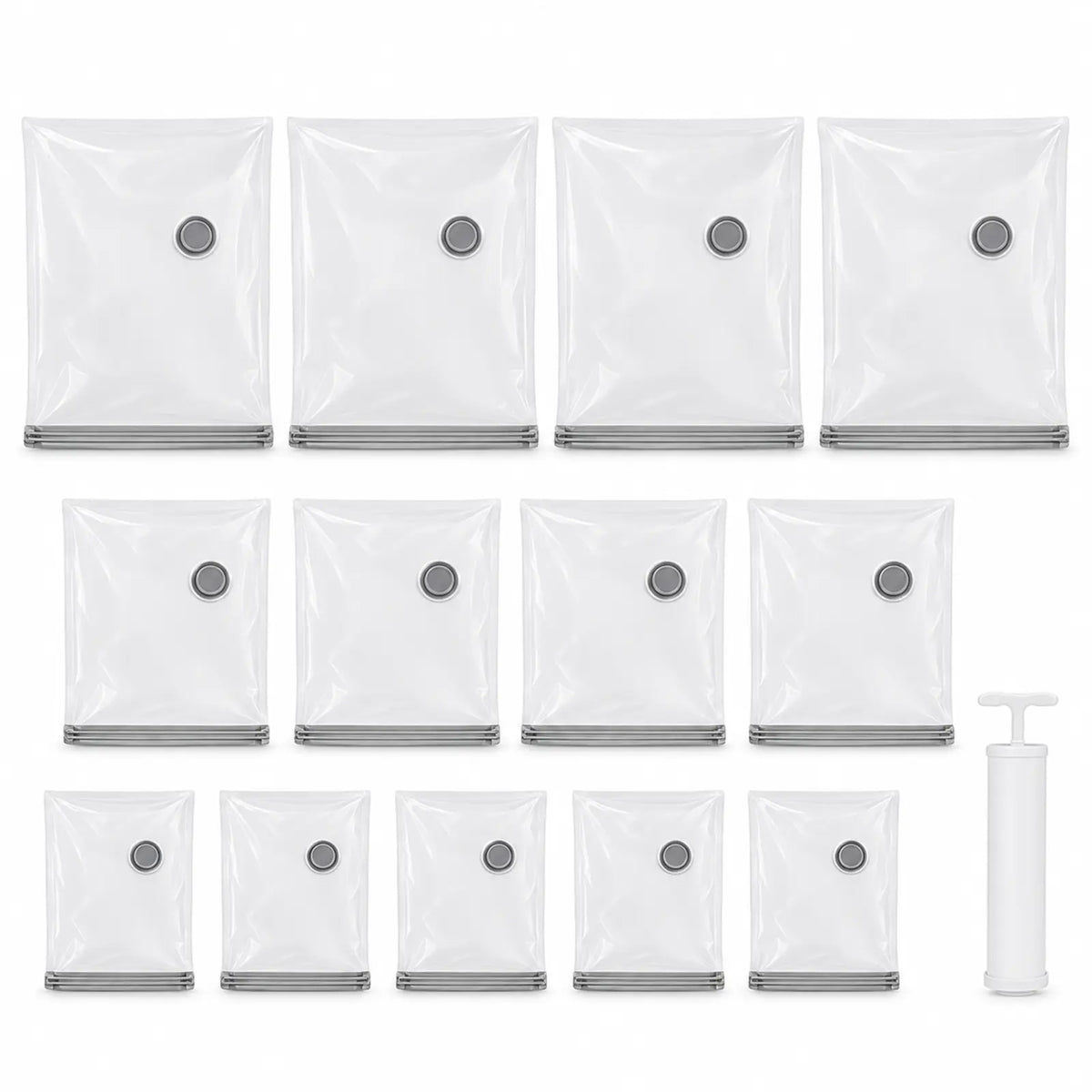 Reusable Travel Vacuum Storage Bags with Manual or Cordless Electric Pump