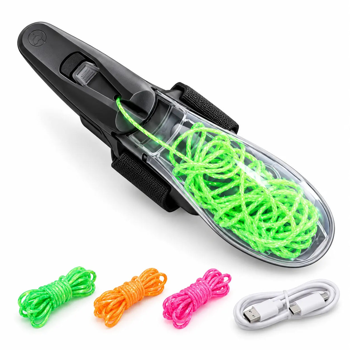 Zip String Glow Rope Wrist Launcher – Rechargeable Parent-Child Action Game