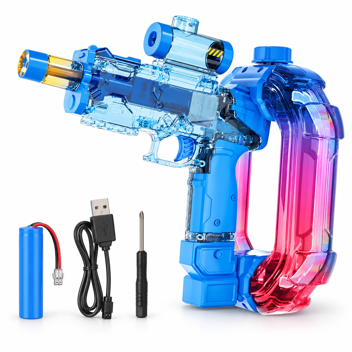 Ice Burst Electric Water Blaster with Light-Up Muzzle & Large-Capacity Tank