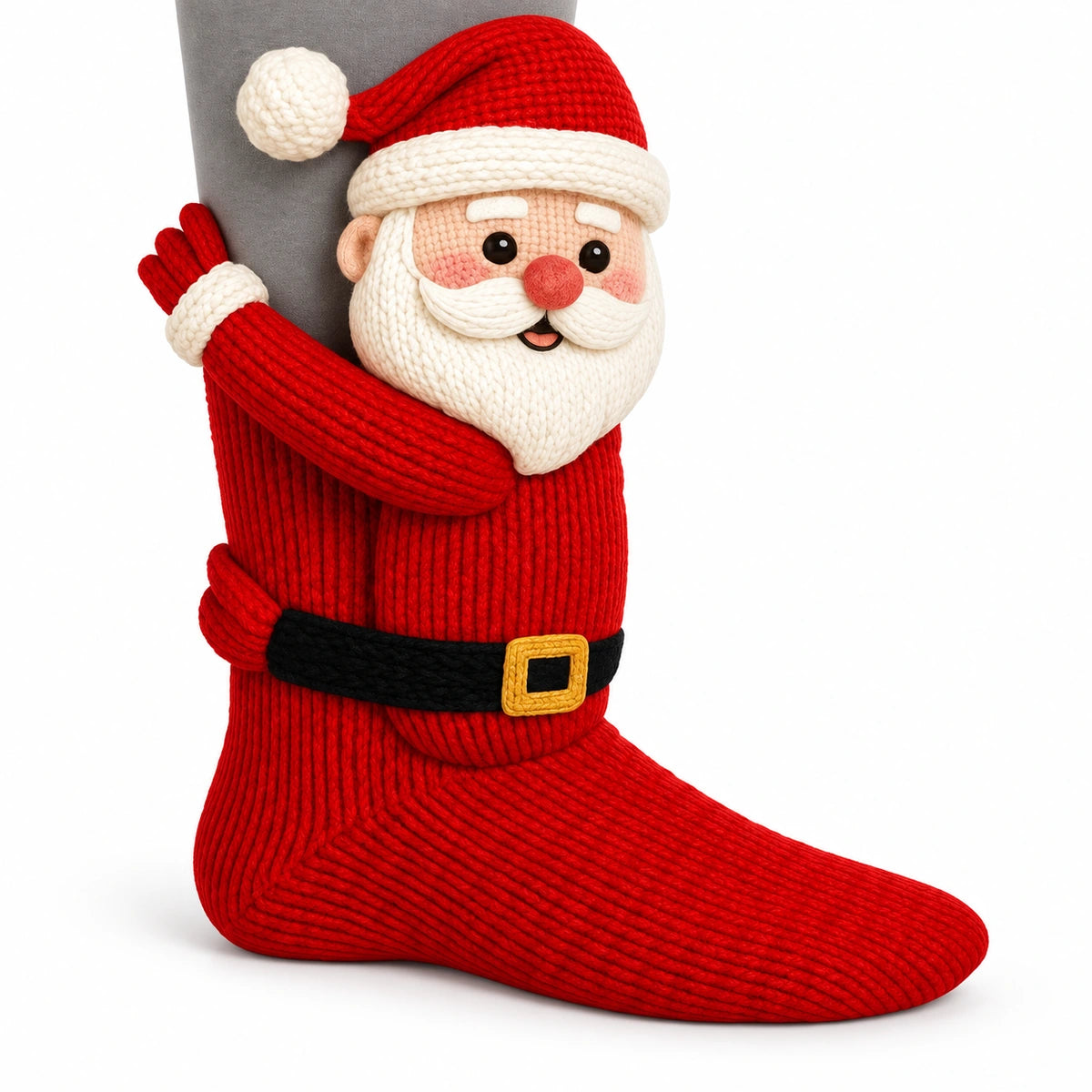 3D Animal Hugger Knitted Slipper Socks – Cozy Holiday Leg Warmers