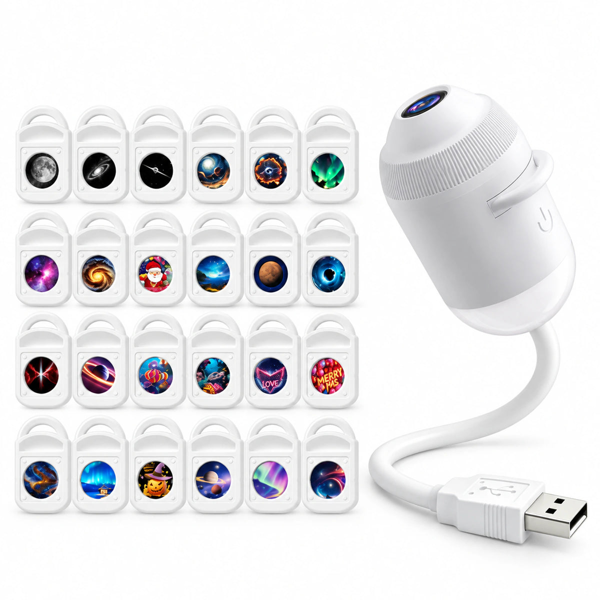 USB Starry Sky Projector Night Light – Flexible Car & Bedroom Galaxy Lamp