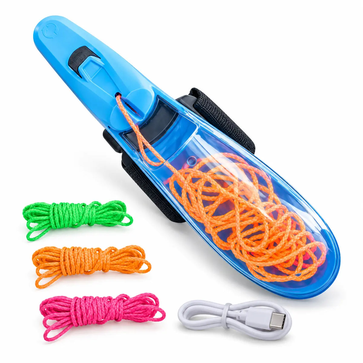 Zip String Glow Rope Wrist Launcher – Rechargeable Parent-Child Action Game