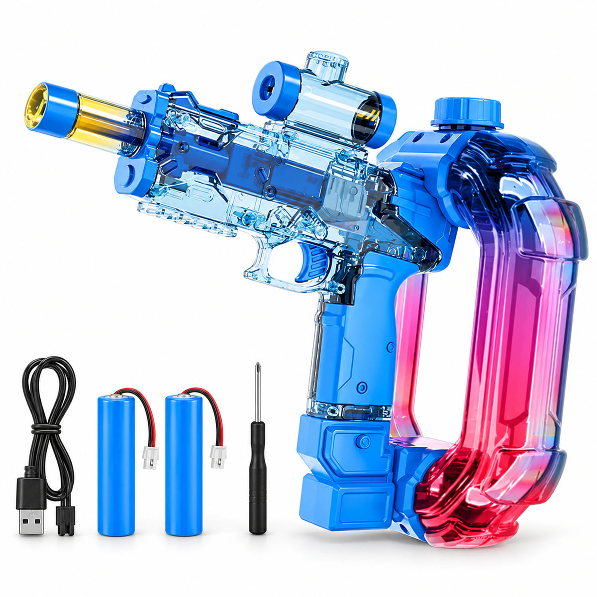 Ice Burst Electric Water Blaster with Light-Up Muzzle & Large-Capacity Tank