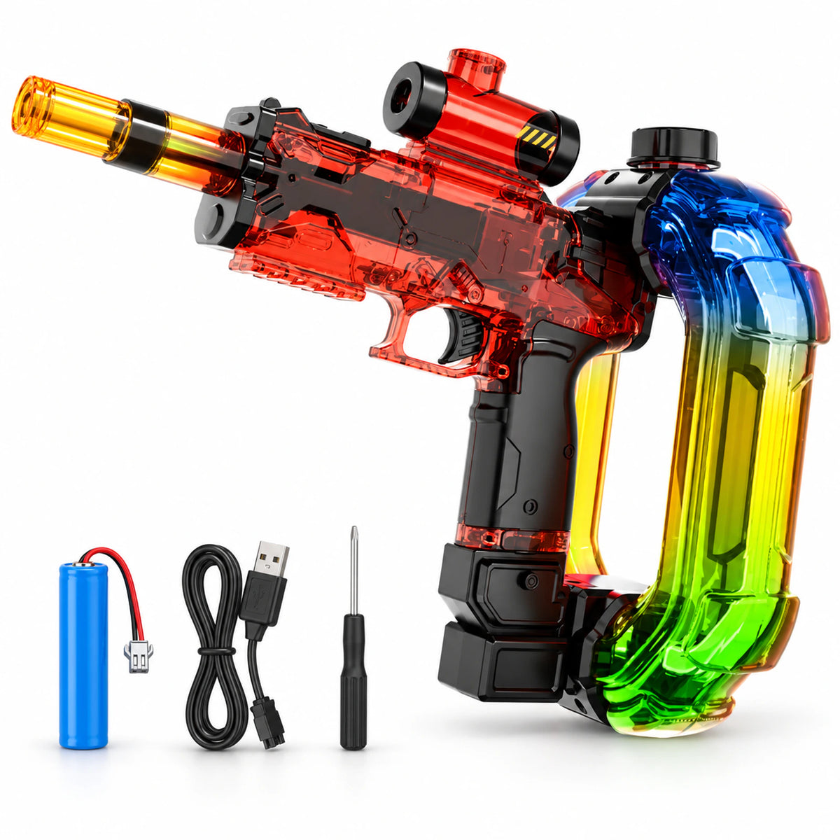 Ice Burst Electric Water Blaster with Light-Up Muzzle & Large-Capacity Tank