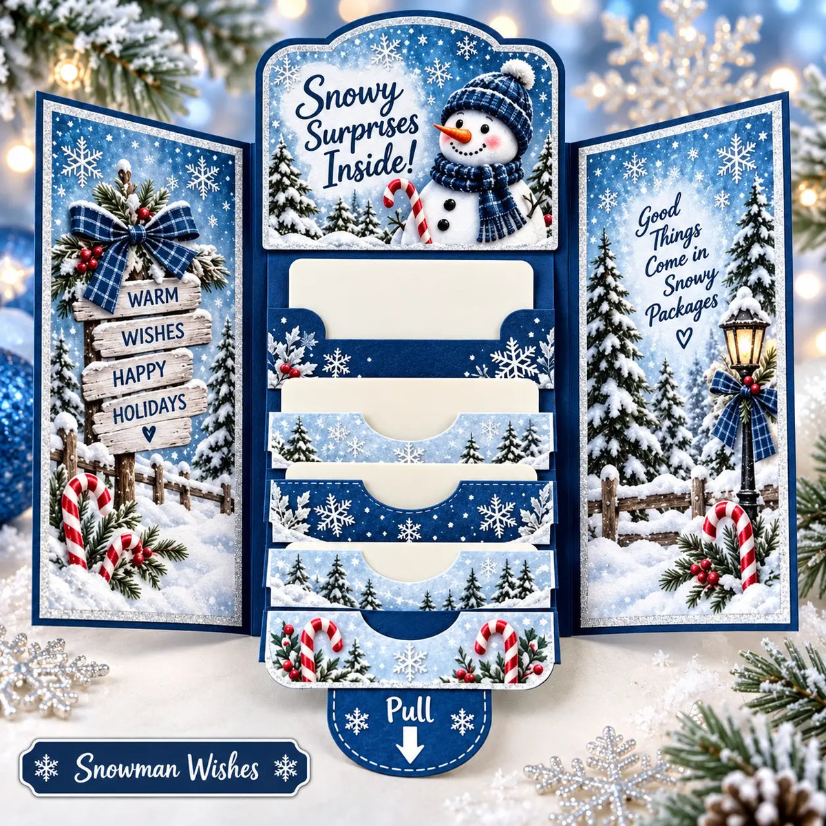Christmas Pull-Tab Gift Card Holder – A Magical Holiday Surprise Booklet