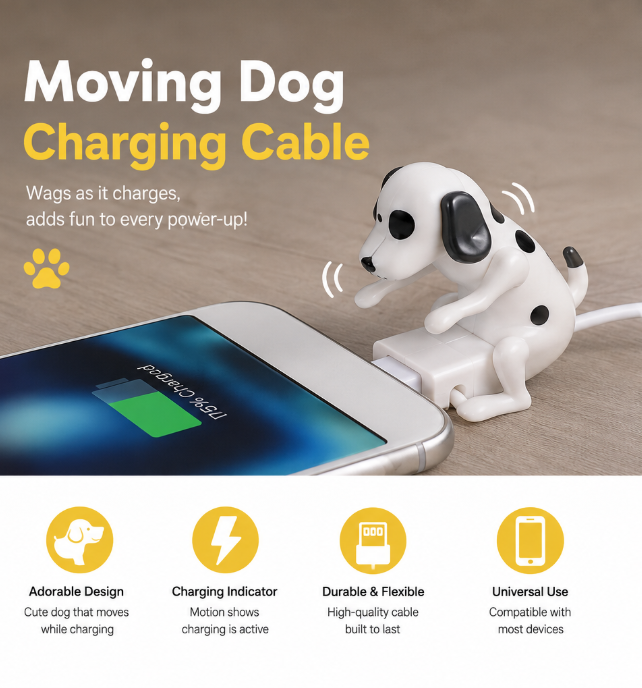 Cute Dog Charging Cable