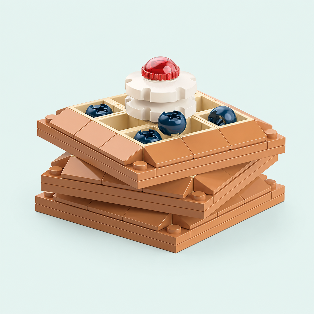 Berry Waffle Building Blocks - Sweet DIY Dessert Display Set