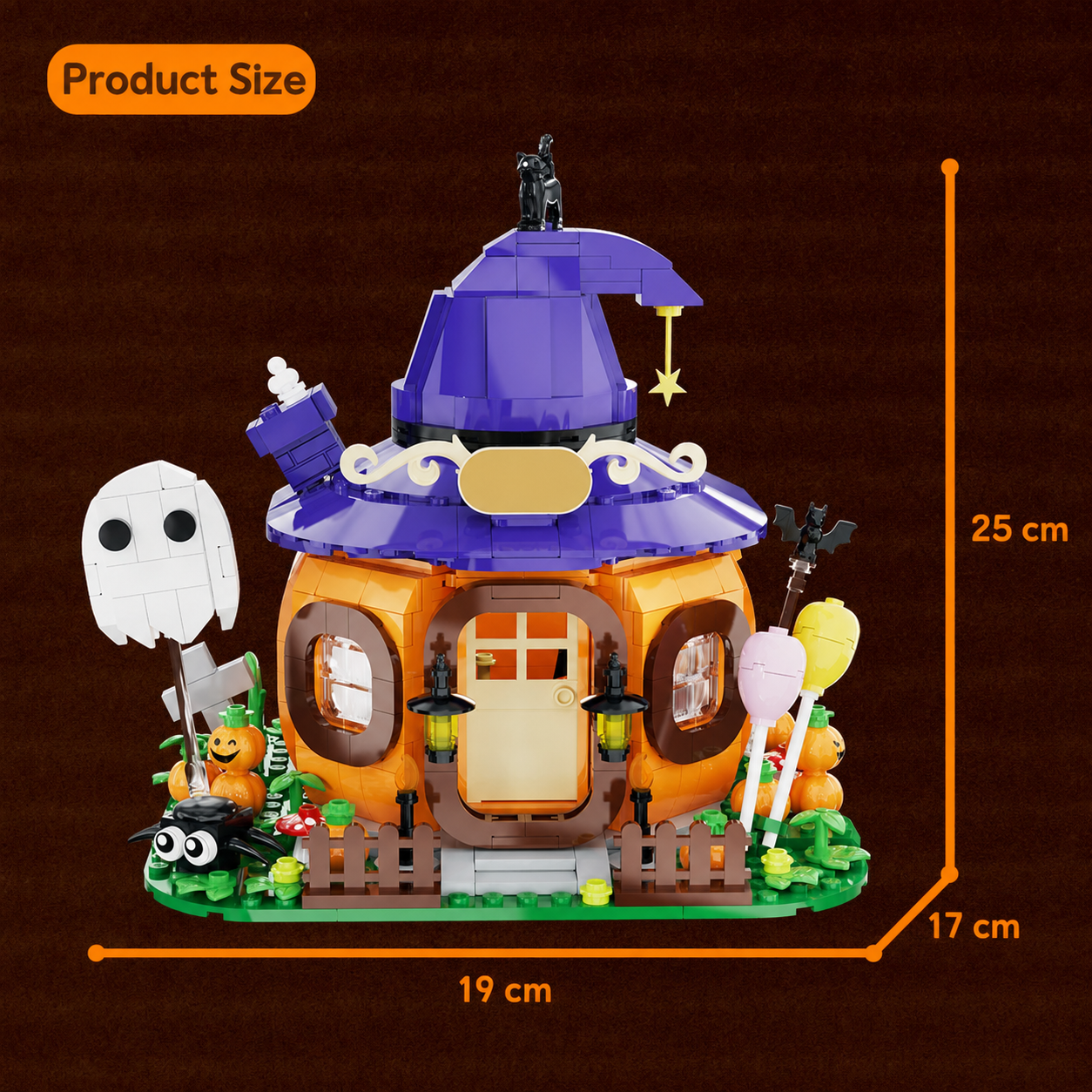 Halloween Pumpkin House Building Block Set