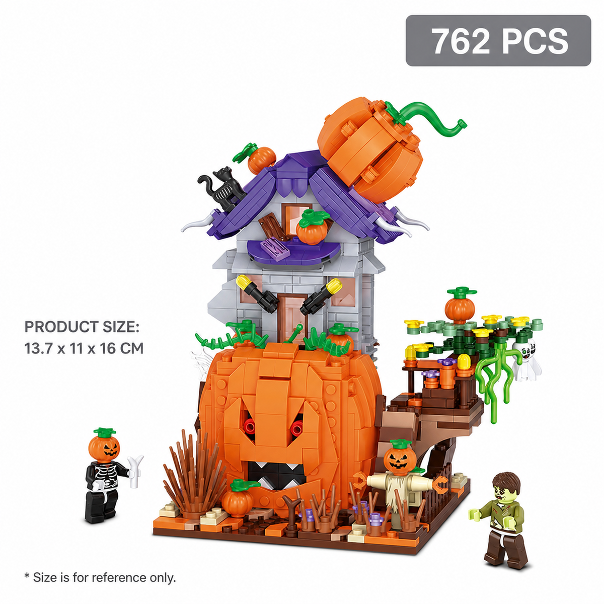 Ensemble de Blocs de Construction Maison Citrouille d'Halloween