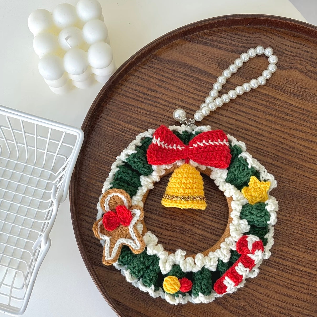 Christmas Wreath DIY Crochet Kit with Video Tutorials