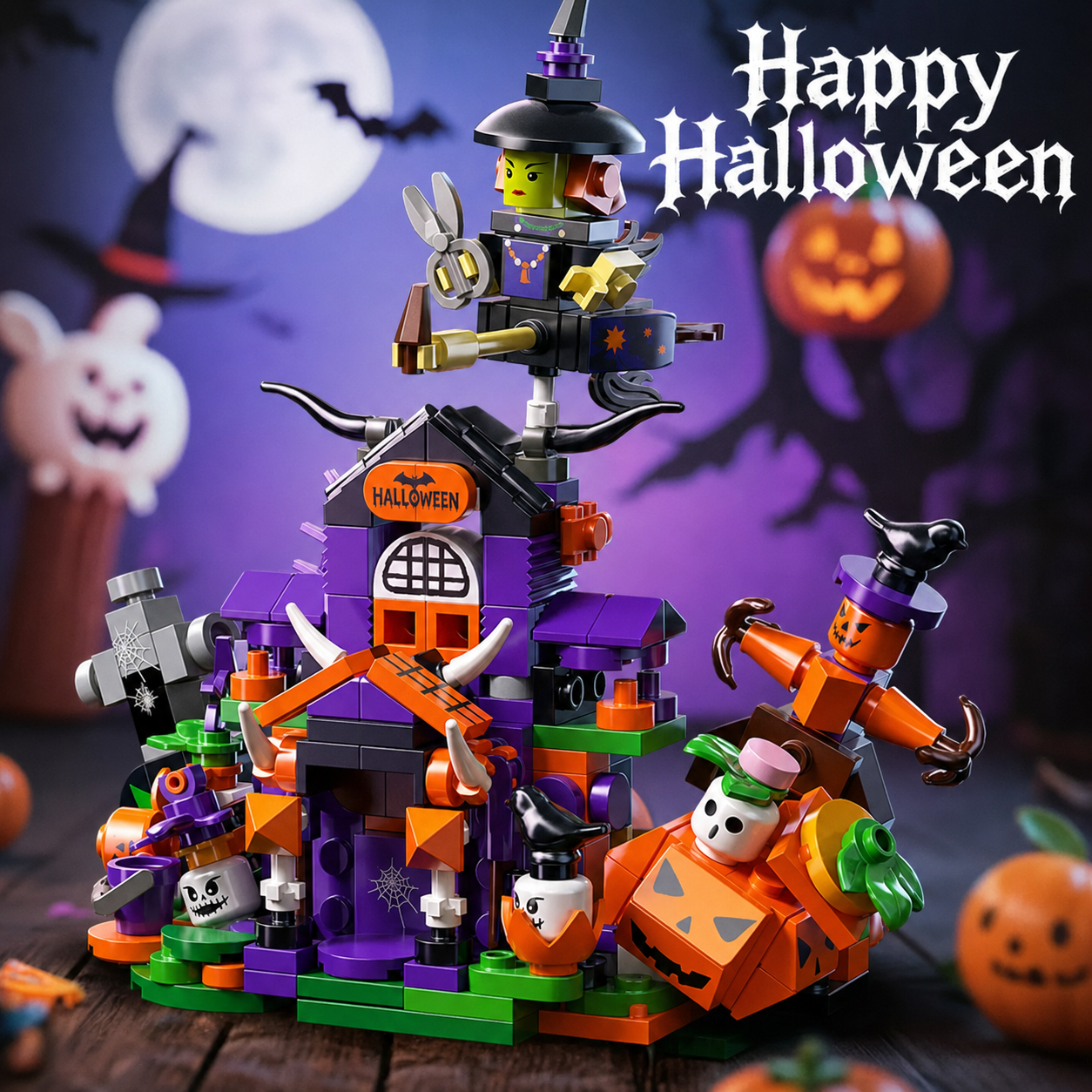 Halloween 10-in-1 Building Block Set