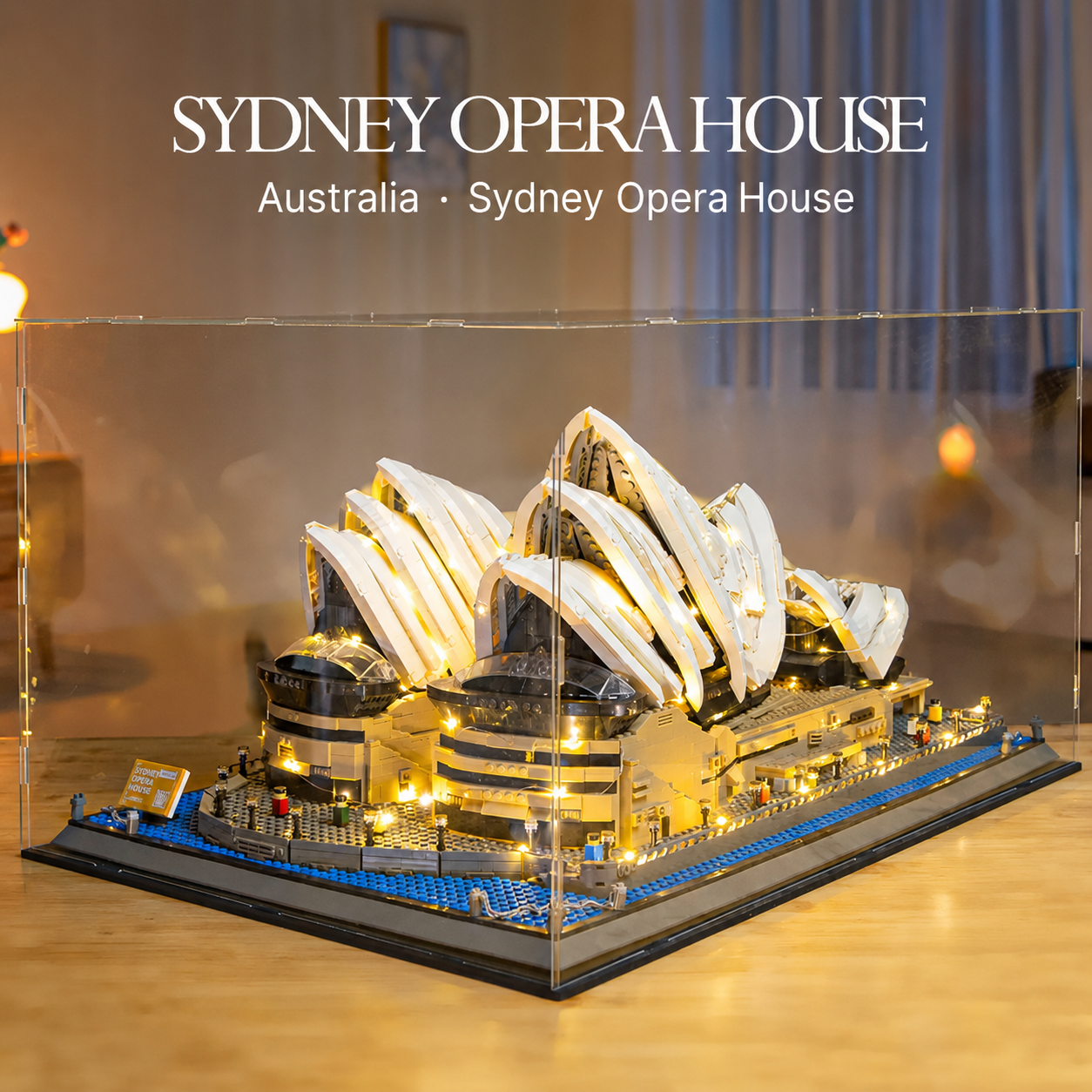 Sydney Opera House Building Blocks Model with Lights