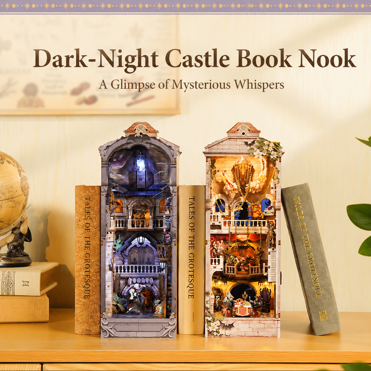 Monster Carnival DIY Book Nook Kit with LED Lights