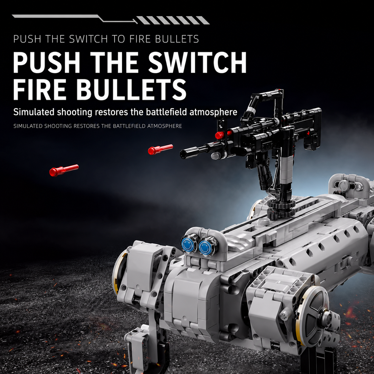 Military Robot Mechanical Dog Electric Remote Control Building Blocks Set