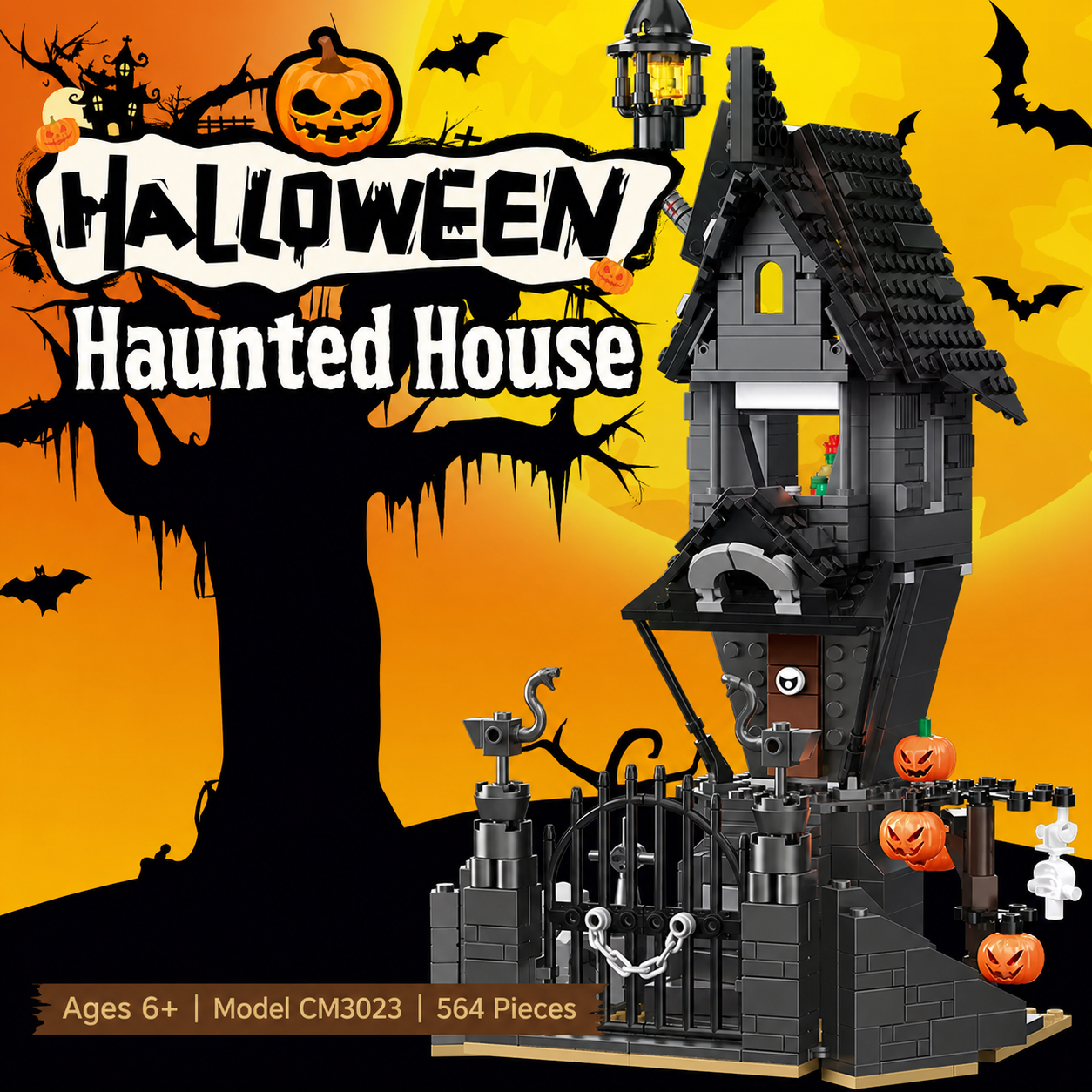 Halloween Haunted House Building Block Set