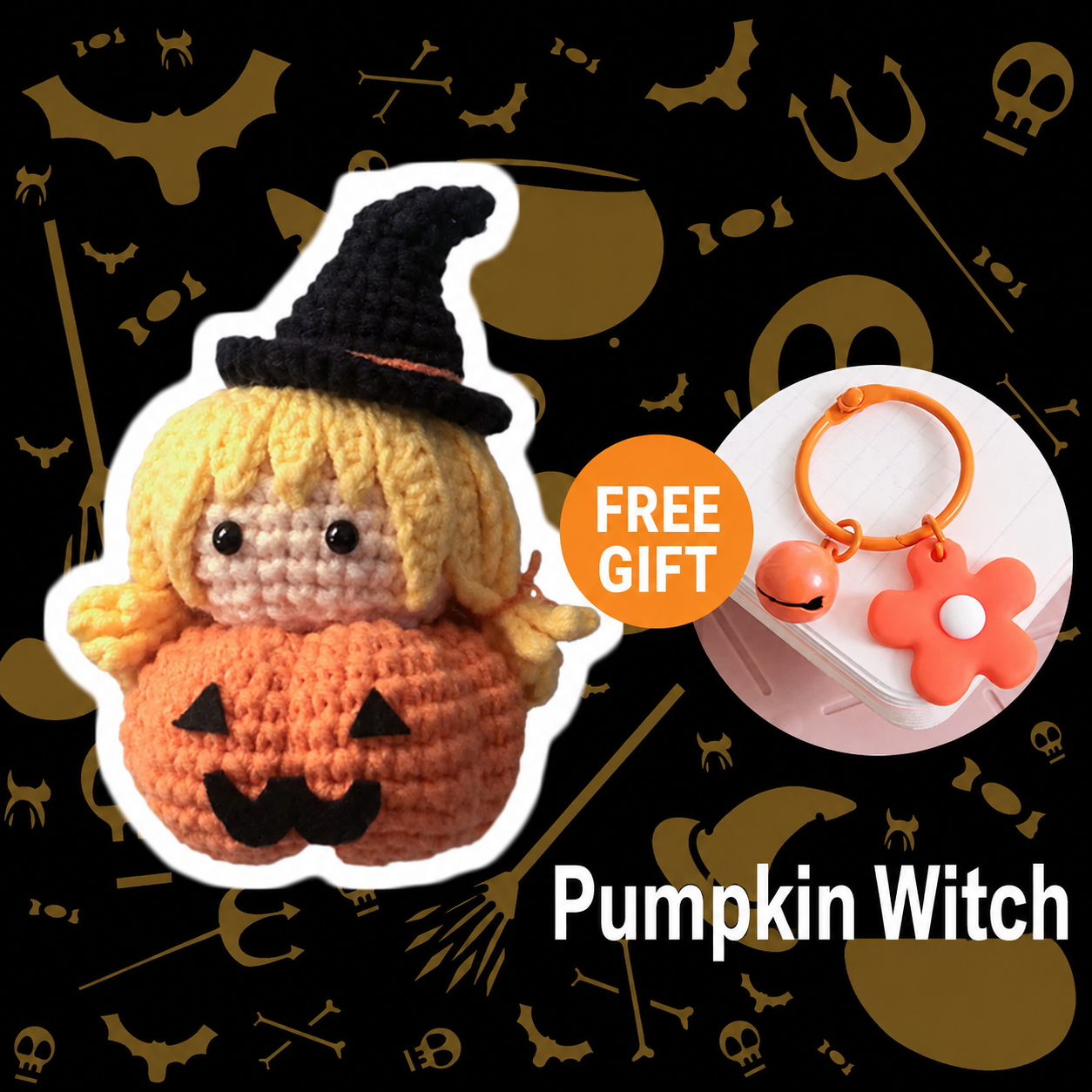 Pumpkin Witch DIY Crochet Kit
