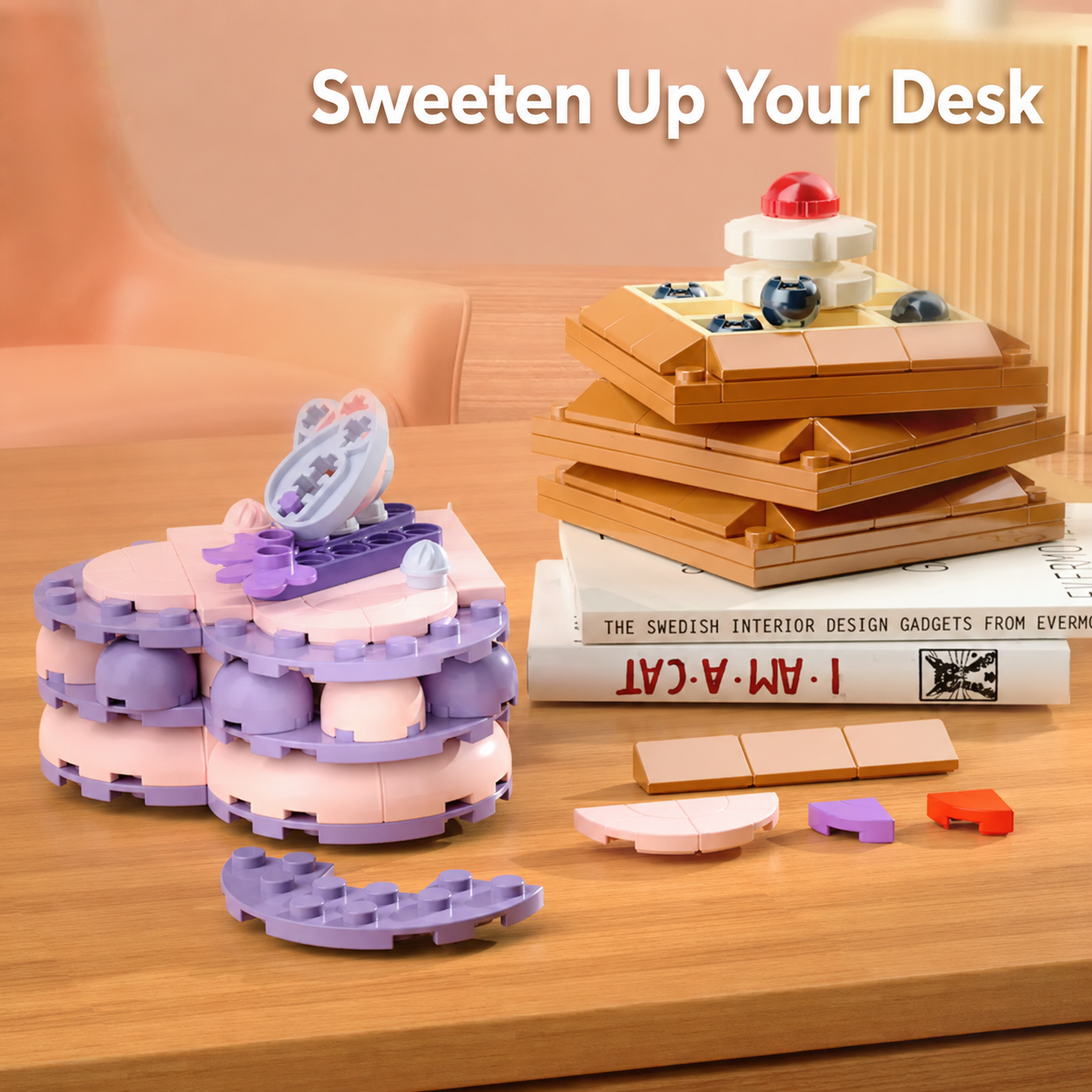 Heart Grape Cake Building Blocks - Sweet DIY Dessert Display Set