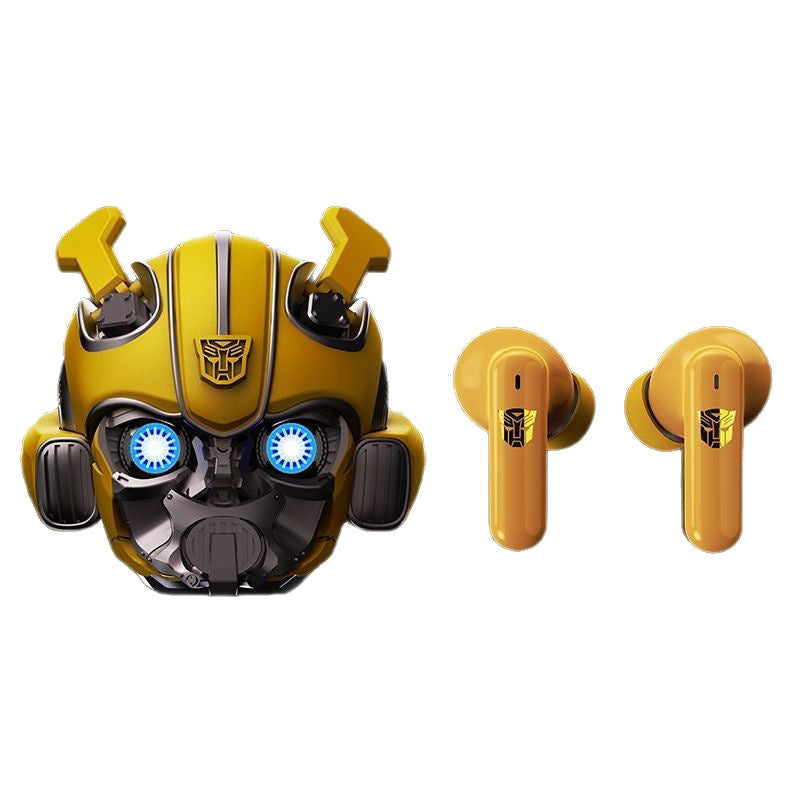 Bumblebee-Inspired True Wireless Earbuds with Display Charging Stand