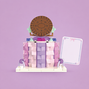 Purple Taro Princess Cake Building Block Set