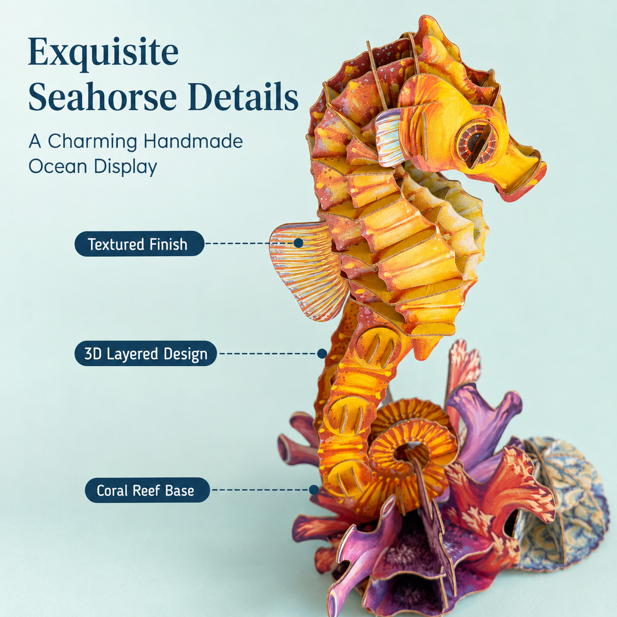 DIY 3D Seahorse Wooden Model Kit