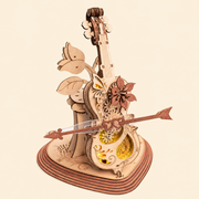 Bluetooth Wooden Violin Music Box DIY 3D Puzzle Model  Description