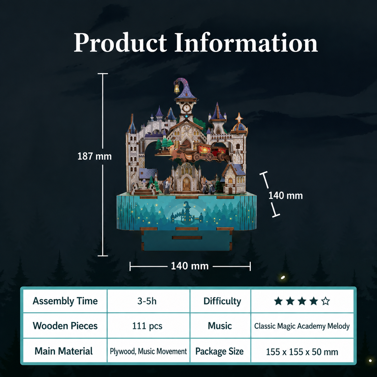Magical Castle DIY Music Box Kit