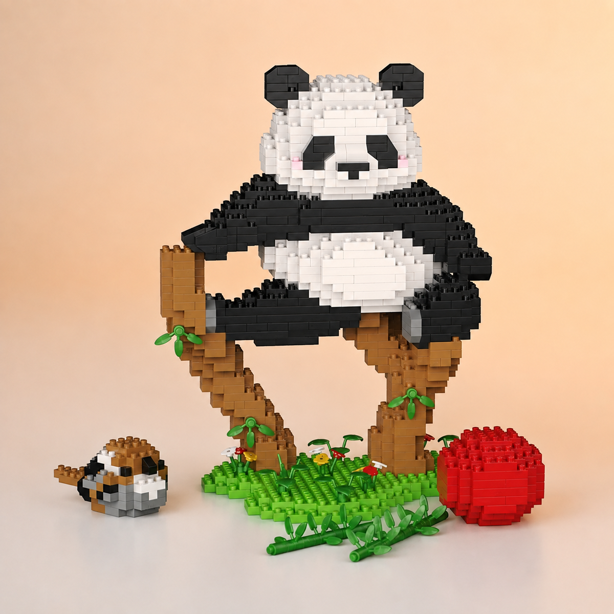 Adorable kit de blocs de construction DIY Panda