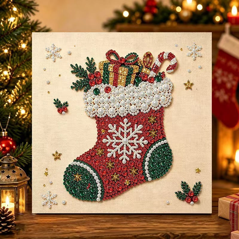 DIY Christmas Pearl Bead Art Kit – Handmade Holiday Hanging Decorations