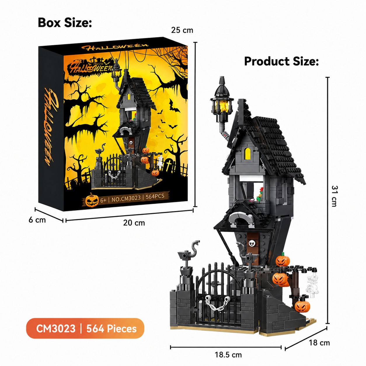 Halloween Haunted House Building Block Set