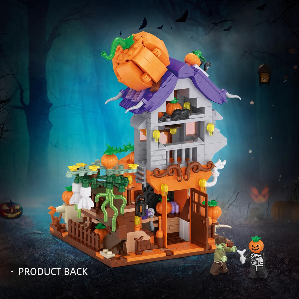 Ensemble de Blocs de Construction Maison Citrouille d'Halloween